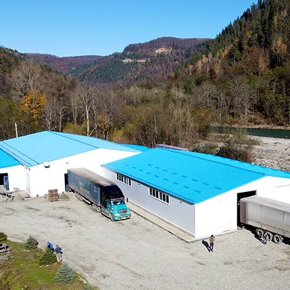 Производство воды в горах